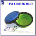 Food water feeding collapsible dog bowl, portable collapsible pet bowl with a free hook